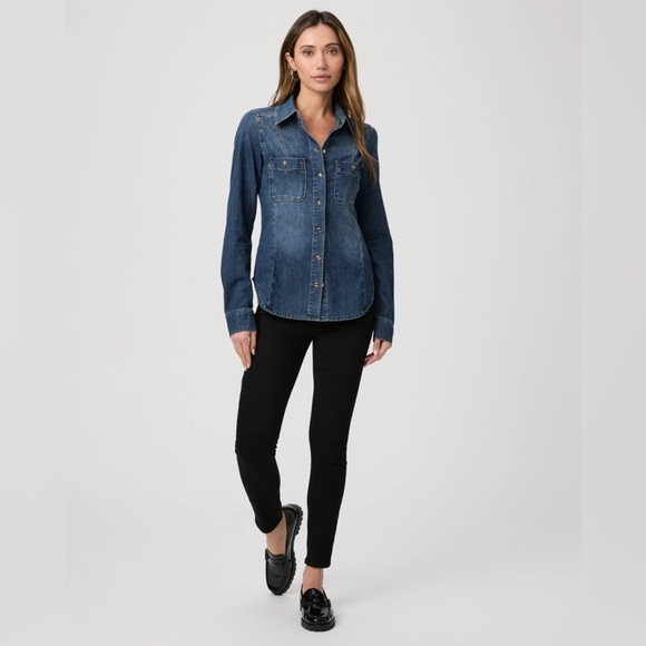 Paige Hoxton Ankle Skinny Jeans in Black Shadow Size 27 - Picture 1 of 12
